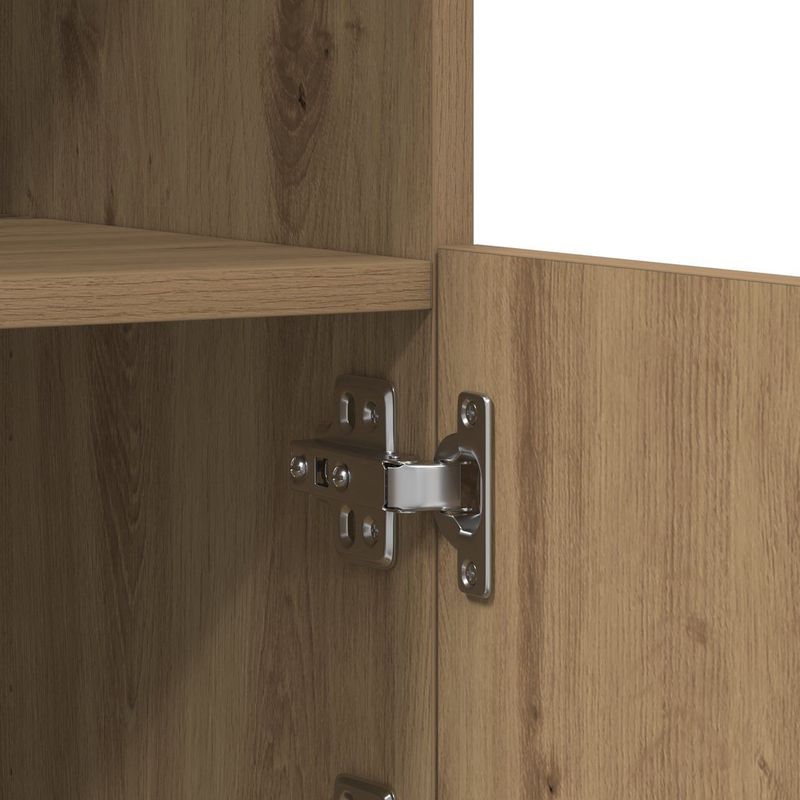 vidaXL - Dressoir - Artisanaal Eiken - Met LED-verlichting - Modern Design
