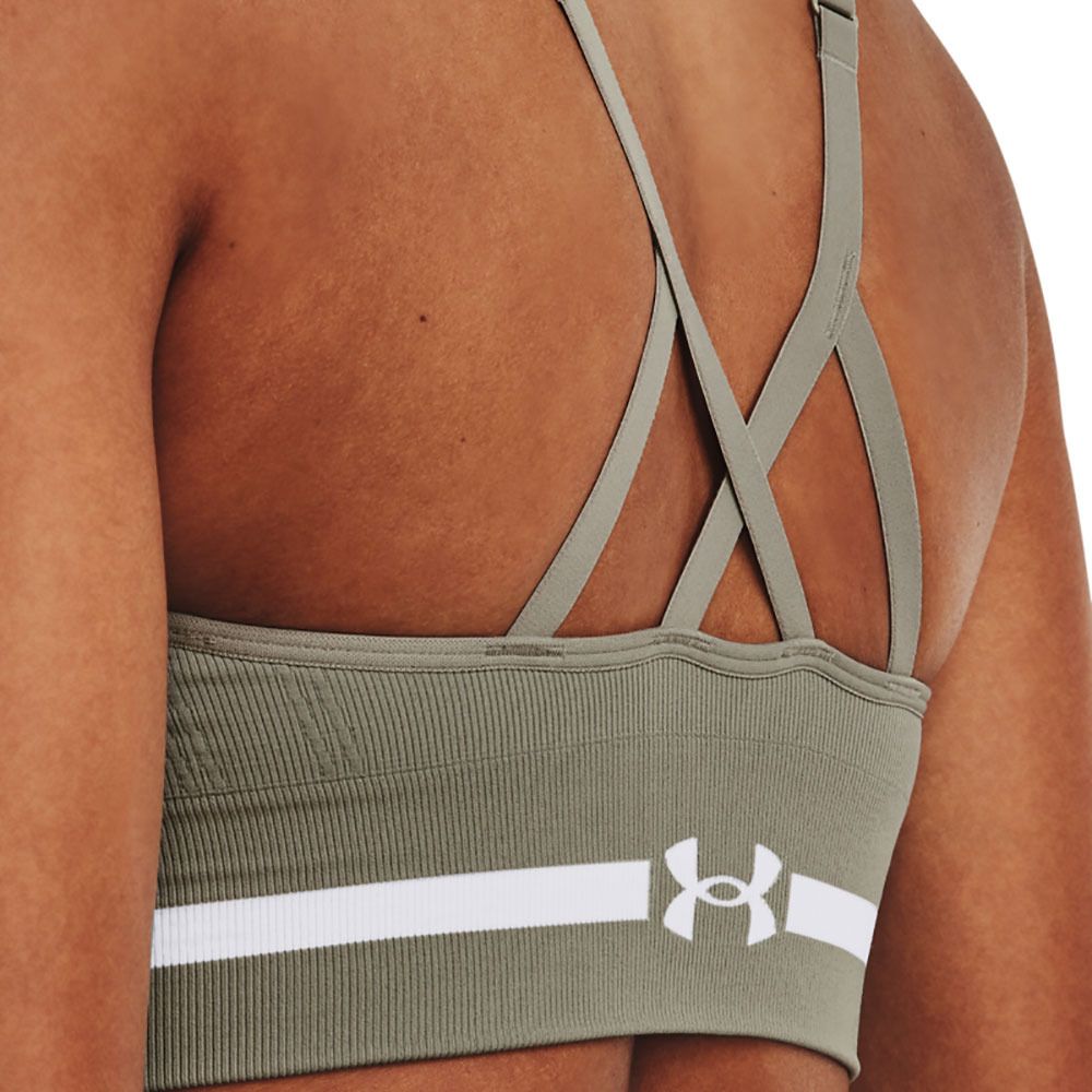 Under Armour SEAMLESS LOW LONG - Brassière Femme vert