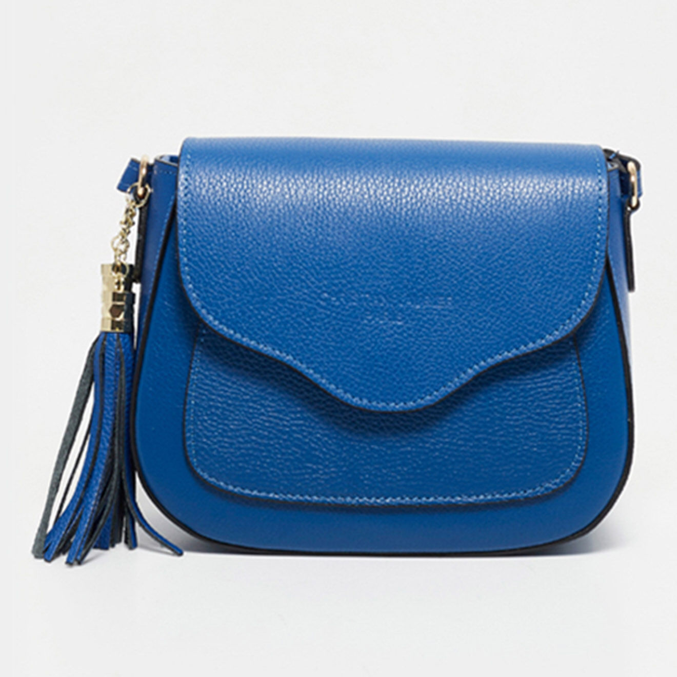 Christian Laurier Sac bandoulière en Cuir Ina bleu  - 24x18x11 cm