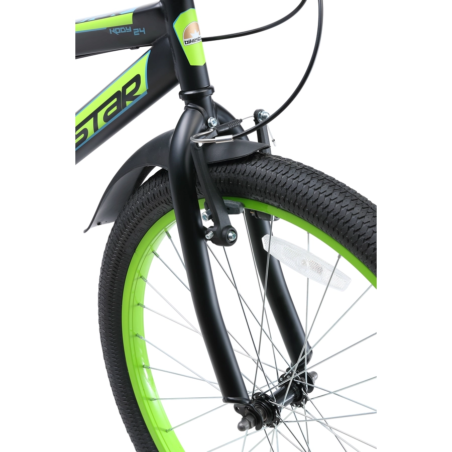 Bikestar Kinderrad 24 Zoll Urban Jungle schwarz, grün