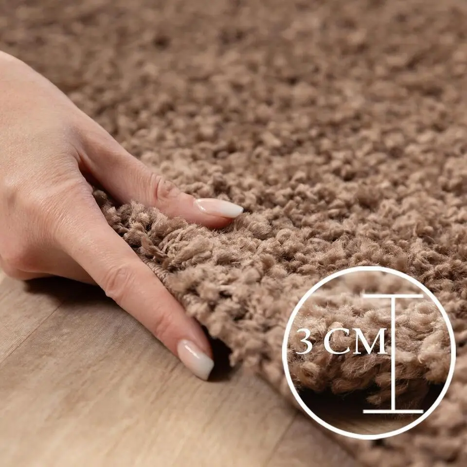 Basic Shaggy vloerkleed Caramel Hoogpolig - 140x200 CM