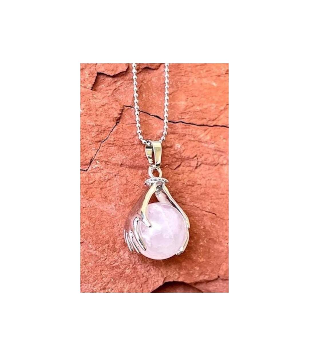 Collier de vitalité en quartz rose