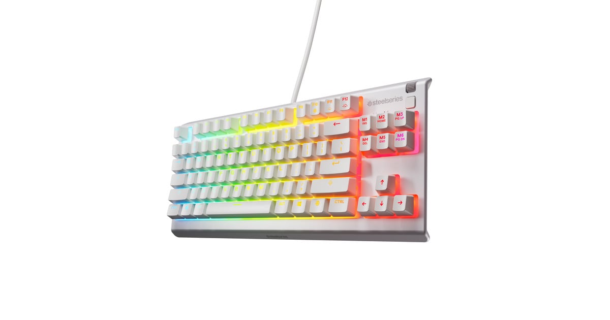 SteelSeriesApex 3 TKL, gaming toetsenbord  (Wit, US lay-out, SteelSeries Whisper-Quiet, RGB leds, TKL)
