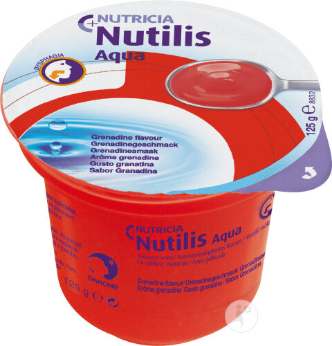 Nutilis Aqua Eau Gélifiée Goût Grenadine Cups 12x125g