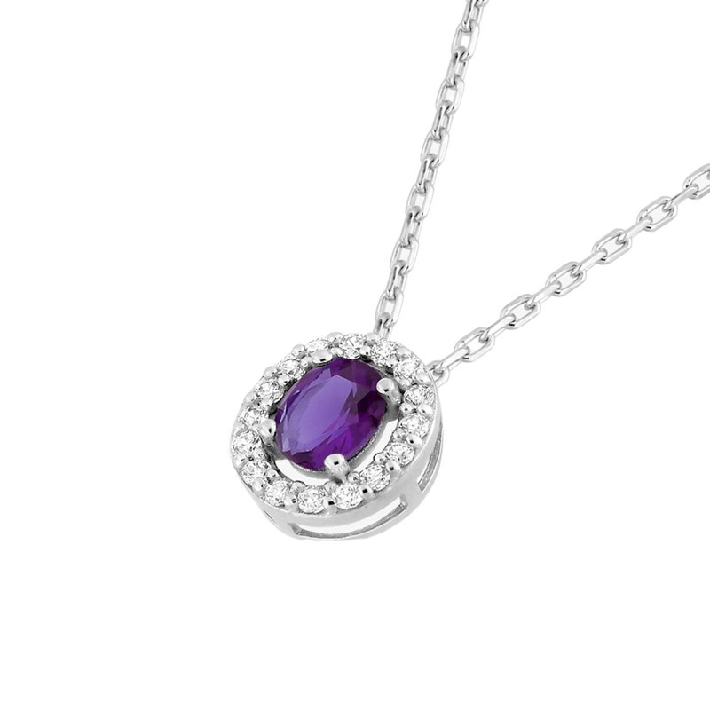 Collier Femme - Oxyde de zirconium - Argent 925 - Longueur : 42 cm