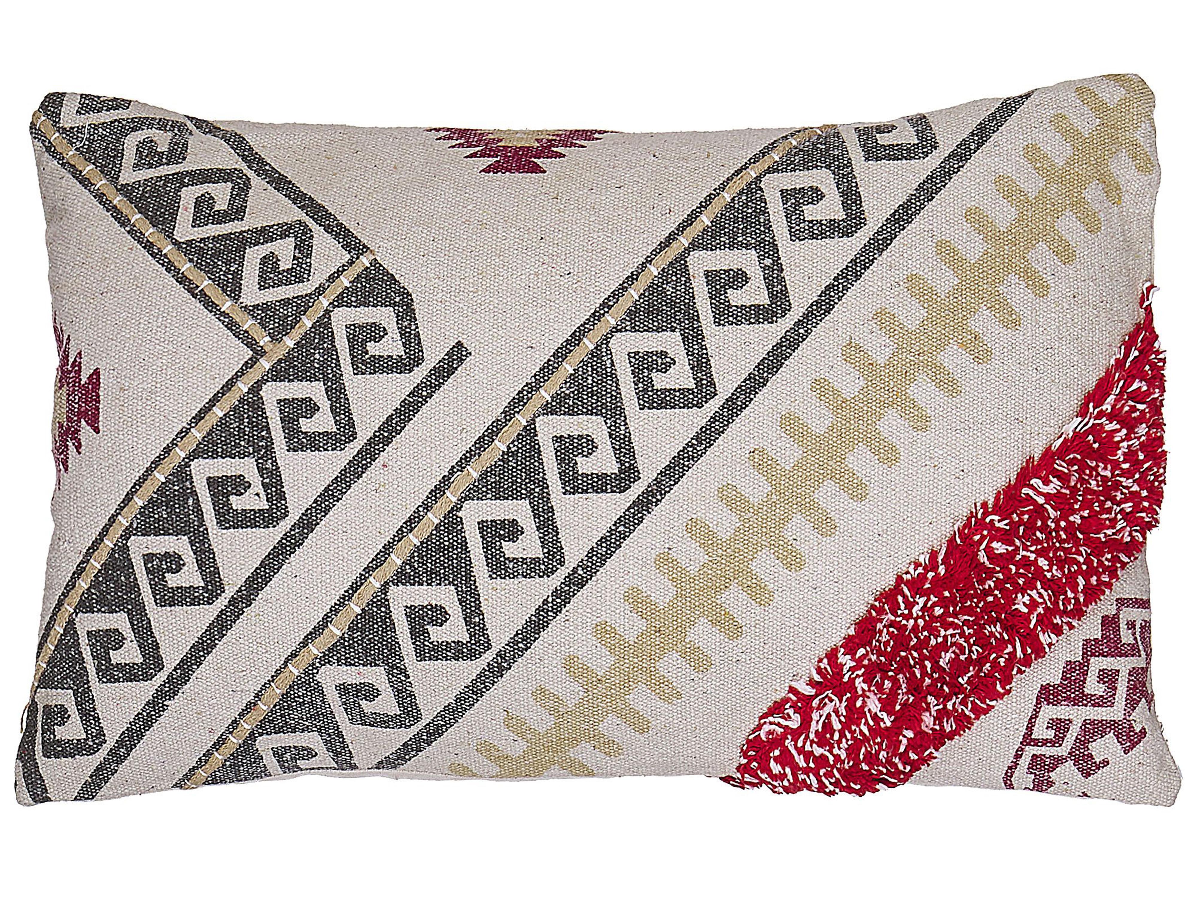 Sierkussen BETULA Katoen 30 x 50 cm Beige geometrisch patroon