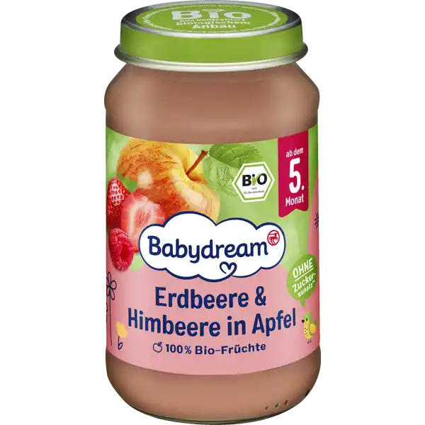 Bio Erdbeere & Himbeere in Apfel