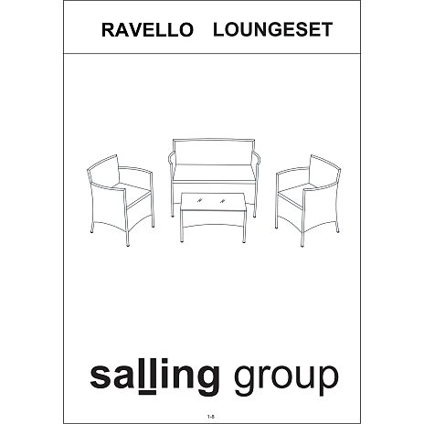 Ravello loungesæt - sort