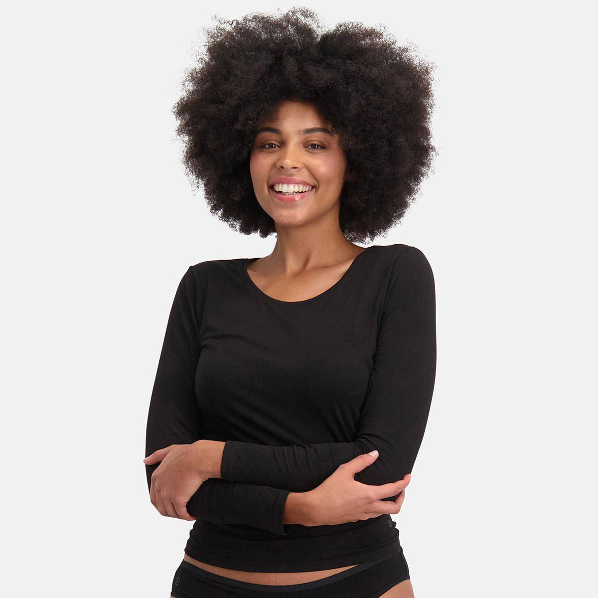 Bamboo Basics T-shirt Lara met bamboe (set van 2) zwart