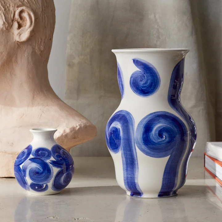 Kähler Design - Tulle Vase, H 22,5 cm, blau