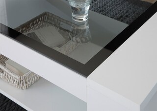 Couchtisch Flat-Carat 118x4x73 cm MDF Tiefzieh weiß