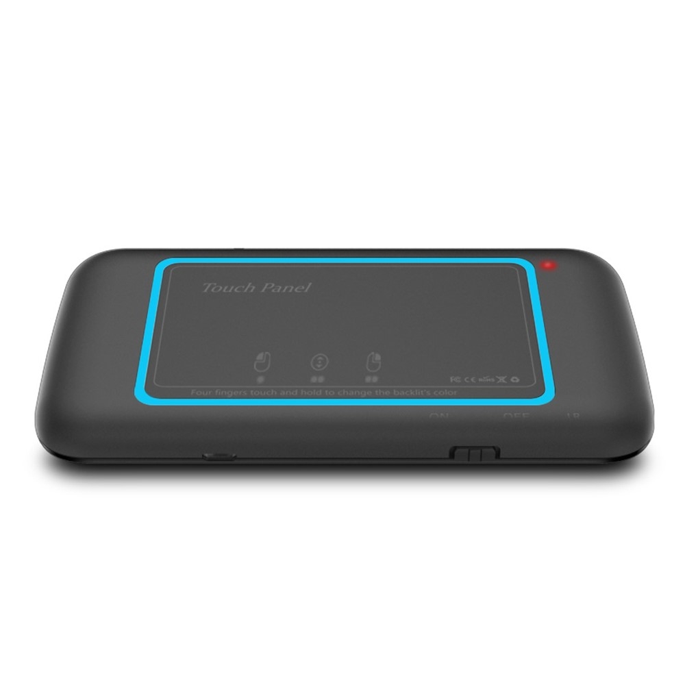Beleuchtete 2.4 GHz Universal IR Wireless Funk Mini Tastatur Touchpad für TV Box / Handy / PC / Tablet (QWERTY)