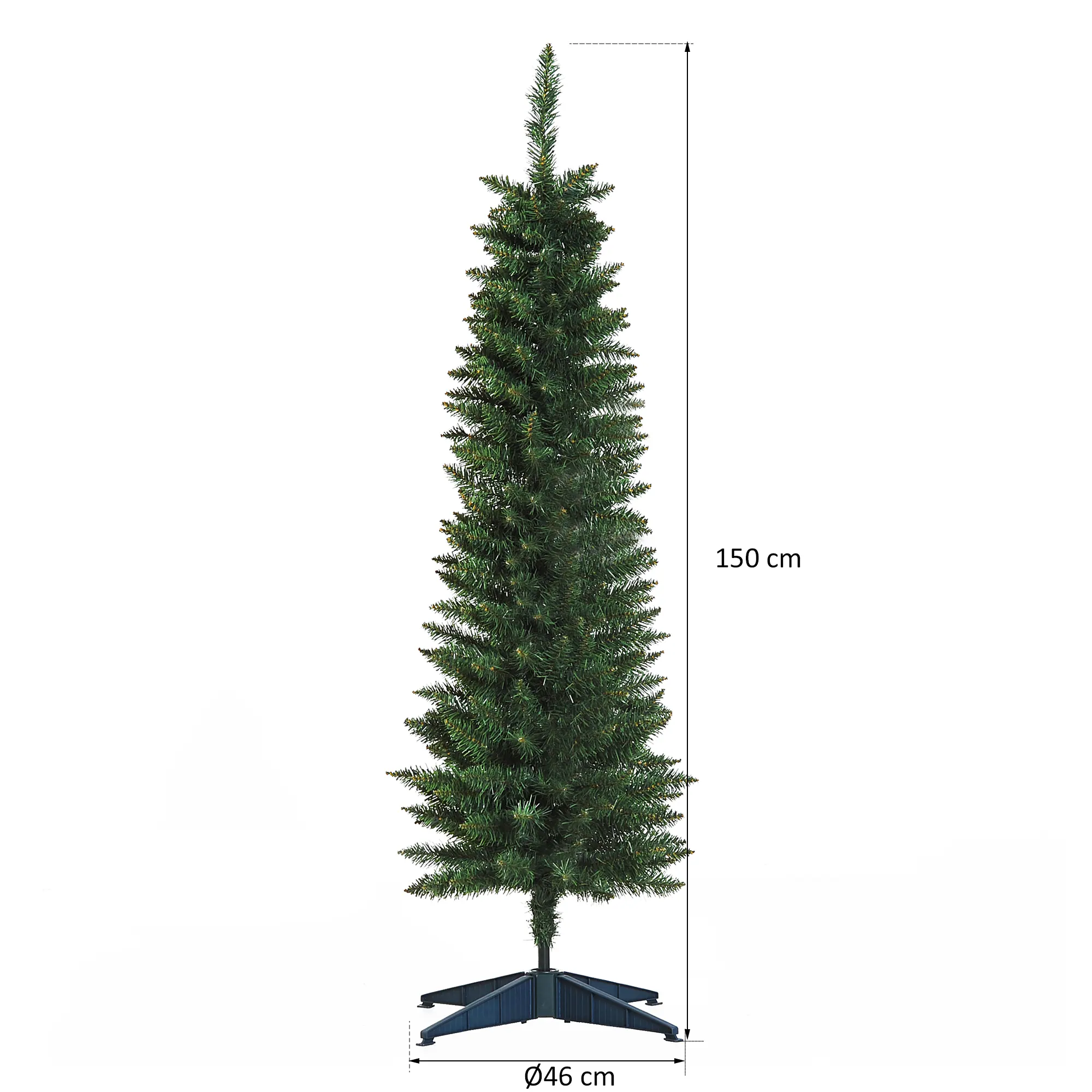 HOMCOM Künstlicher Tannenbaum grün 46 x 150 cm (ØxH)