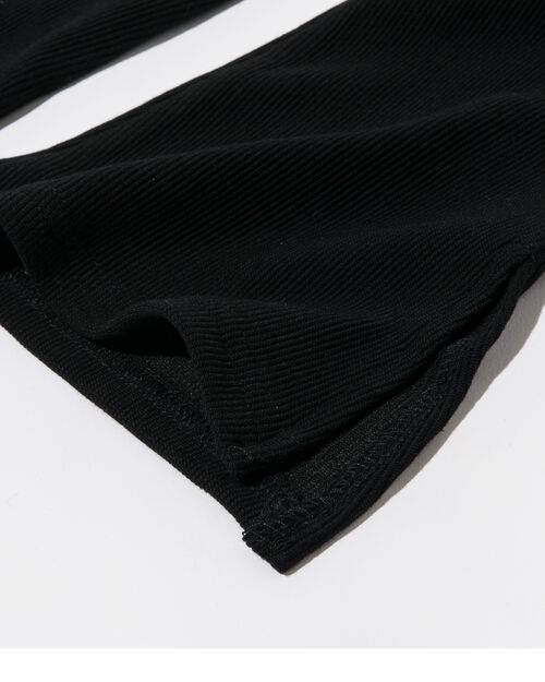 legging enfant patte déléphant côte noir