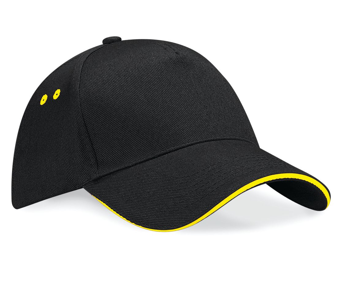 Beechfield BC15C - Casquette Contrastée 5 Panneaux avec Visière Sandwich