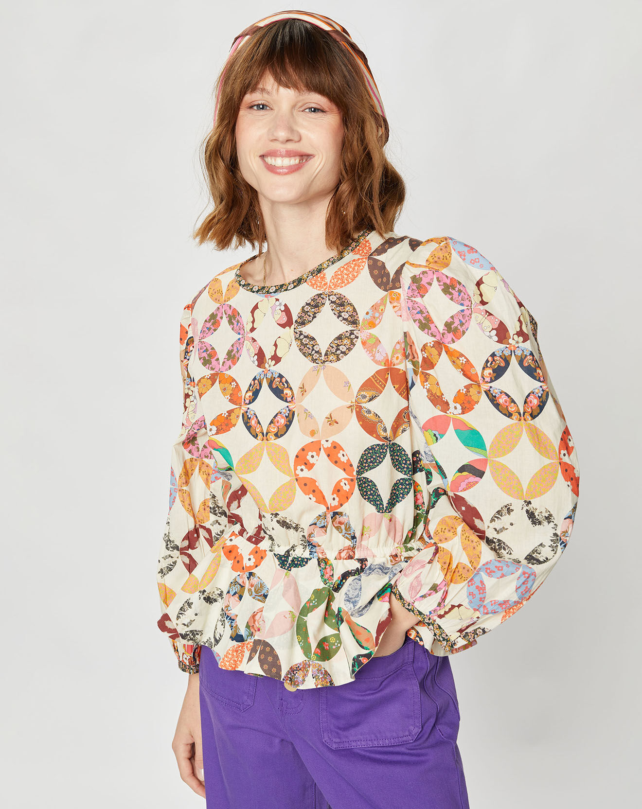 Manoush Blouse Patchwork 70 écrue