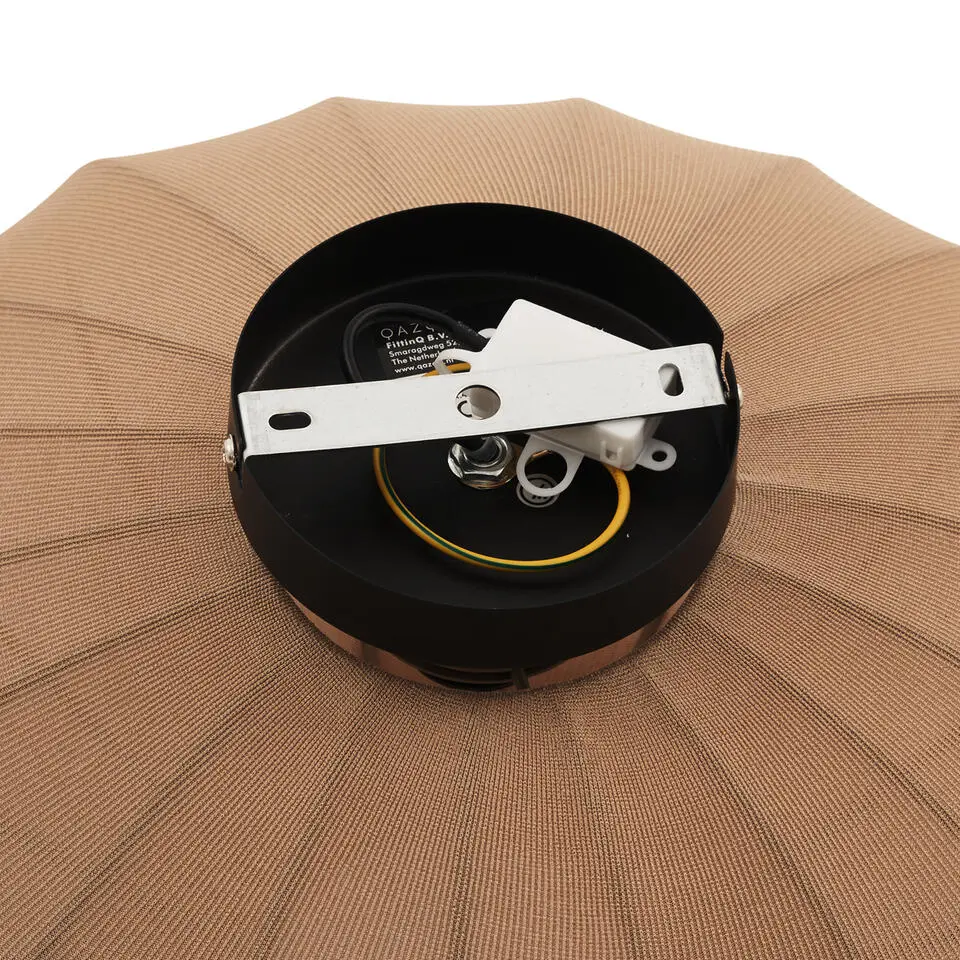 Qazqa plafondlampen bida bruin e27