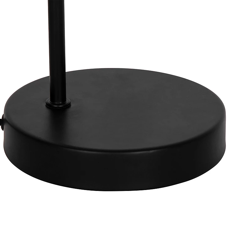 Lampe de table Ghlin E27 15W L.17xL.13xH.42cm noir GoodHome