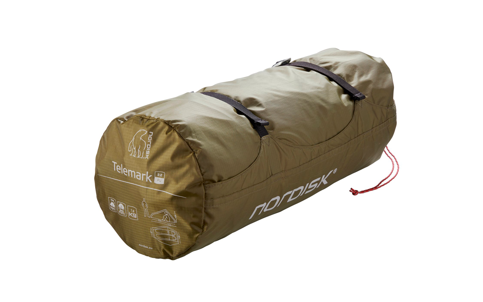Nordisk Telemark 2.2 PU Trekkingzelt dark olive für 2 Personen
