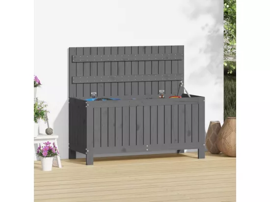 Boîte de rangement de jardin Gris 108x42,5x54 cm Bois de pin