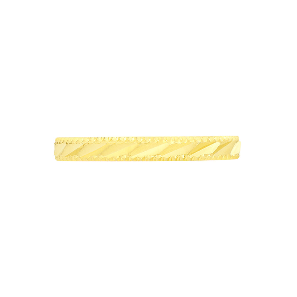 Alliance Facetee Demi Jonc Classique Or Jaune