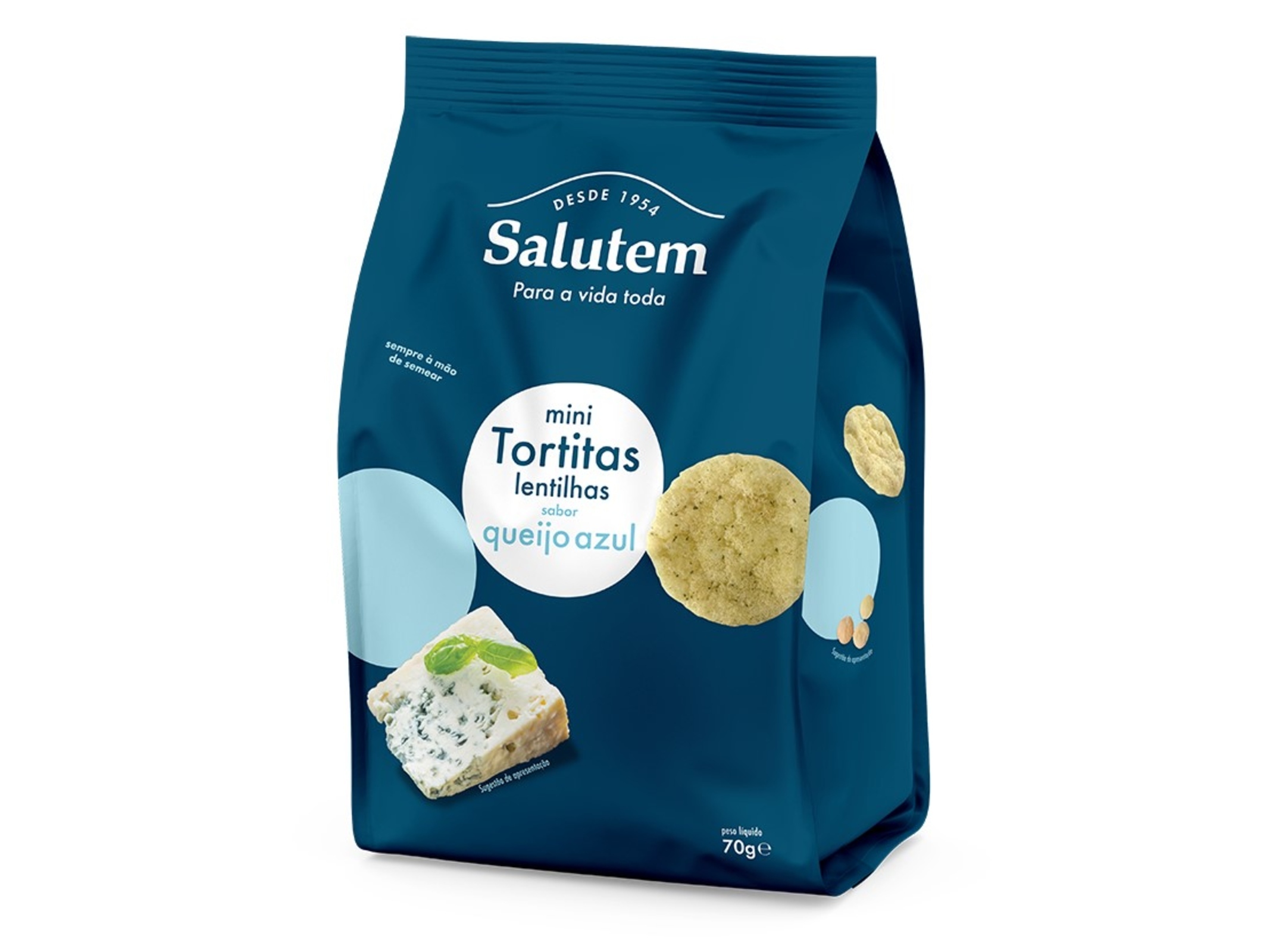 MINI TORTITAS SALUTEM QUEIJO AZUL 70G
