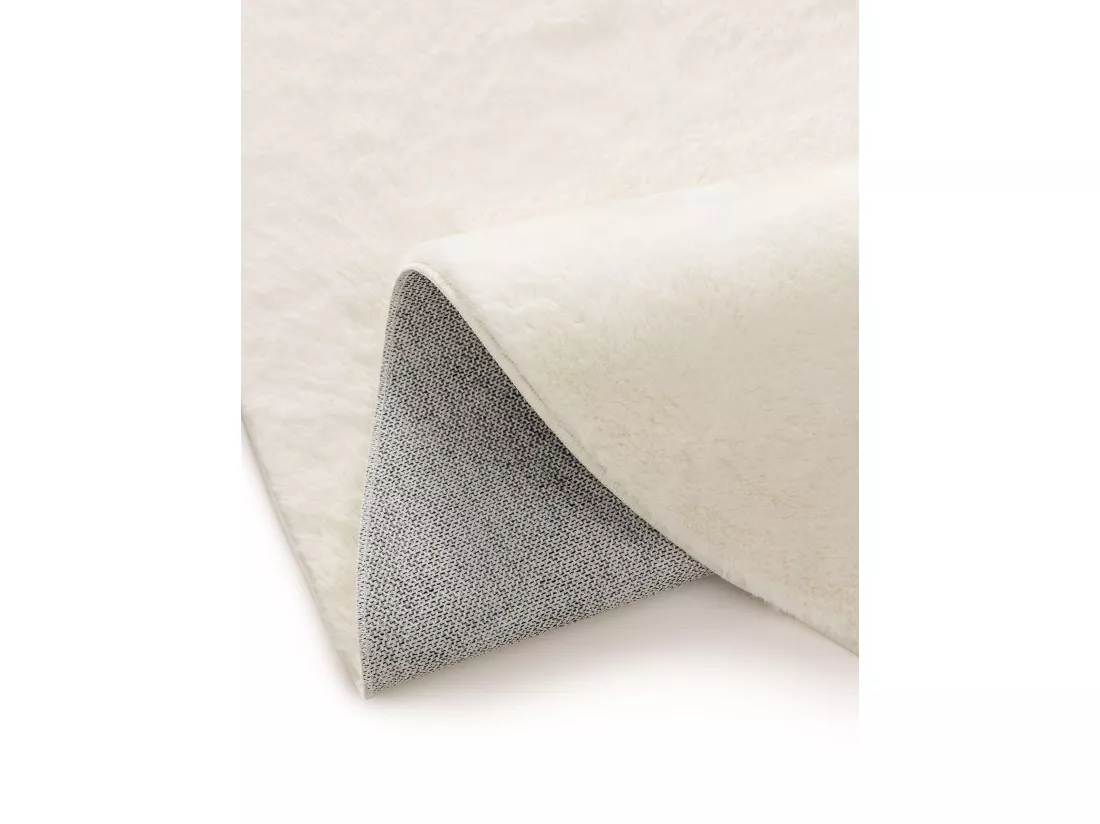 Tapis en fausse fourrure Furry Crème ø 120 cm rond