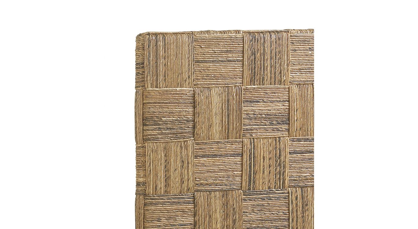 Tête de lit bois rotin marron 165x8x145cm - bois-rotin