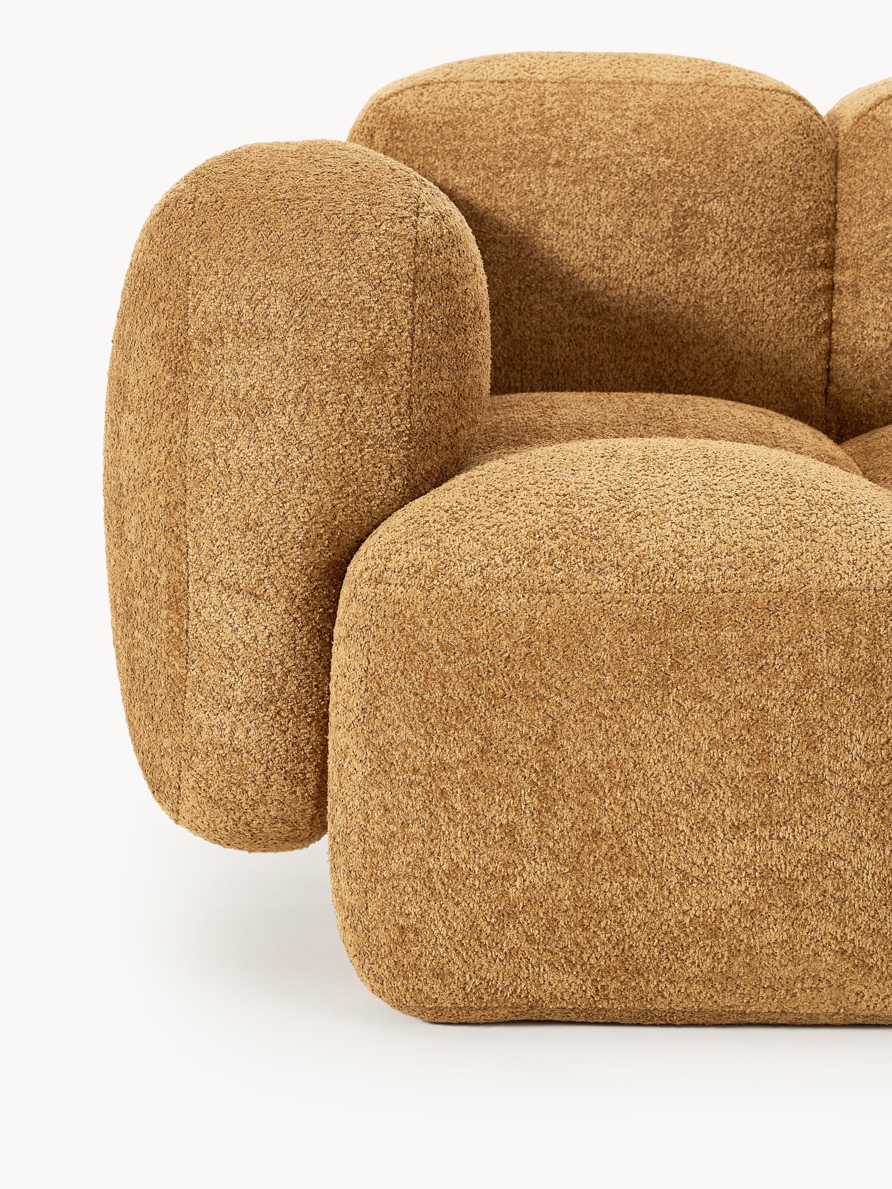 Loungefauteuil Tayla van teddy bouclé