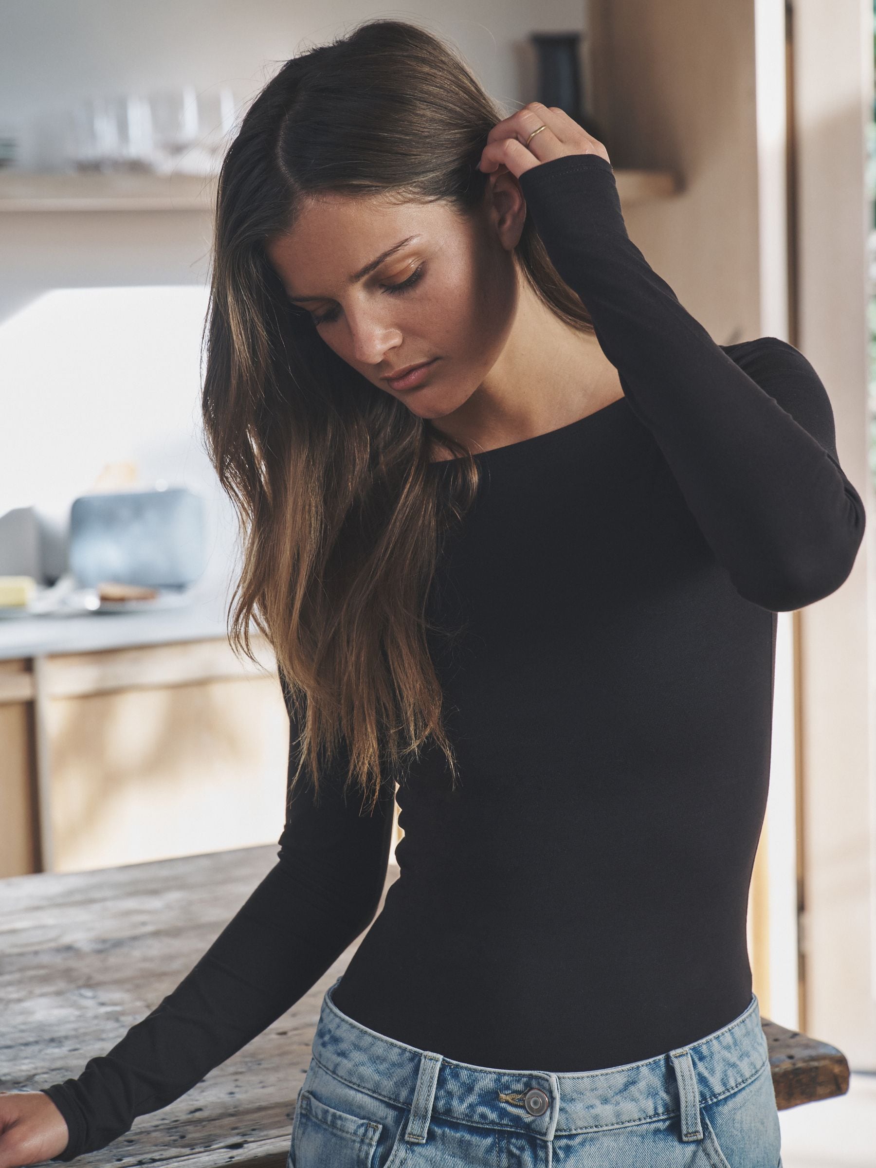 The Set Boat Neck Ribbed Bodysuit 3 Pack