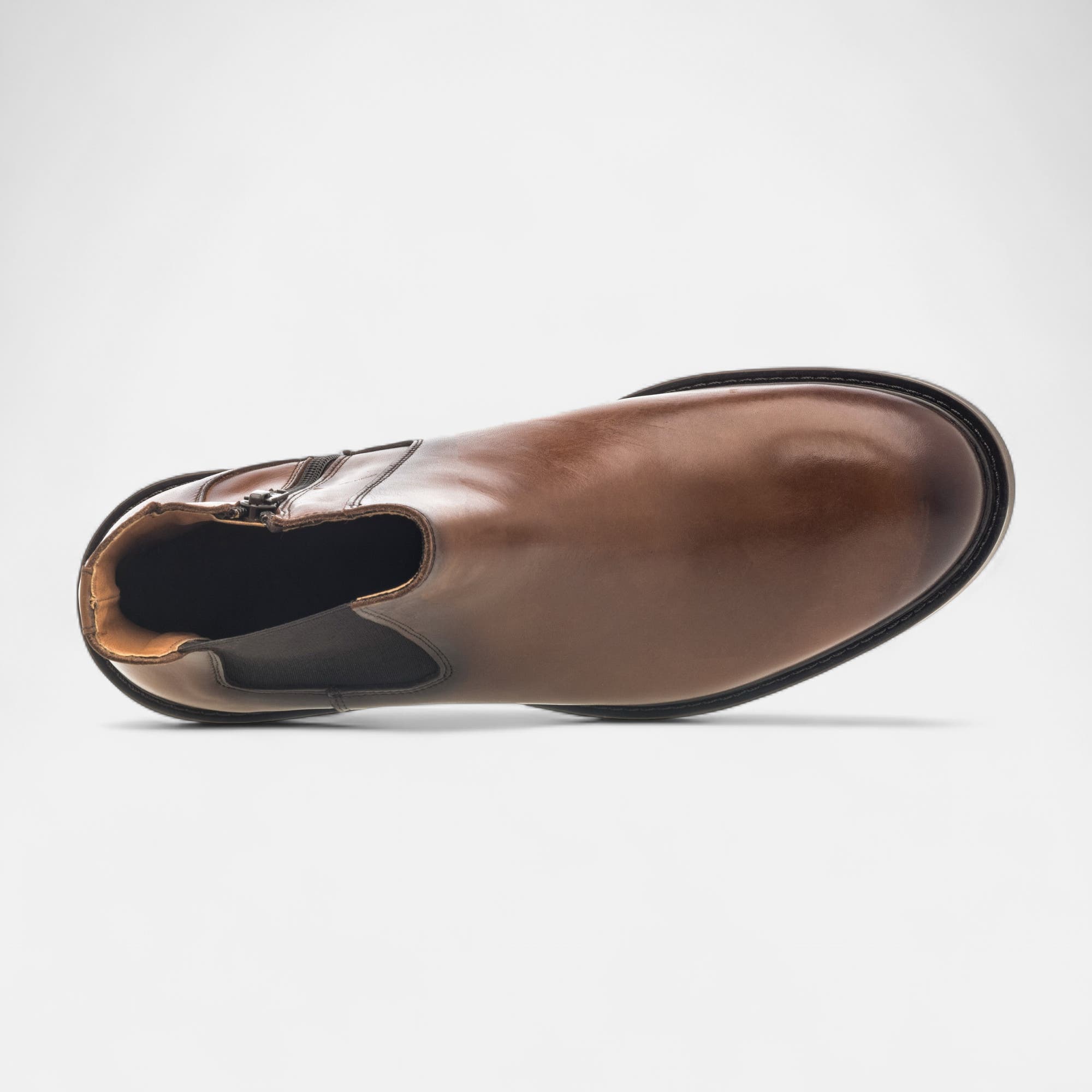 Boots chelsea Homme en cuir cognac