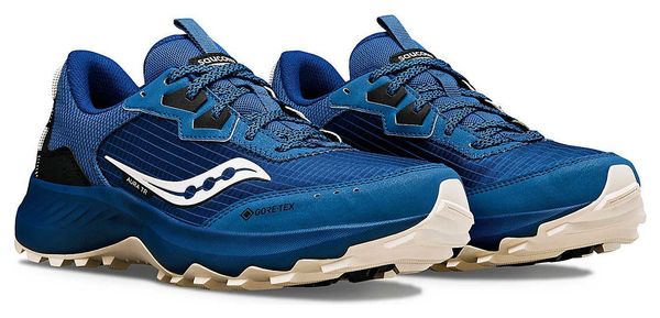 Chaussures Trail Saucony Aura TR GTX Bleu Femme