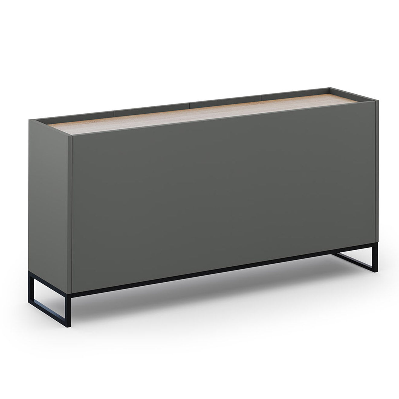Windsor & Co Buffet Helene gris/chêne naturel - 160x40x80 cm