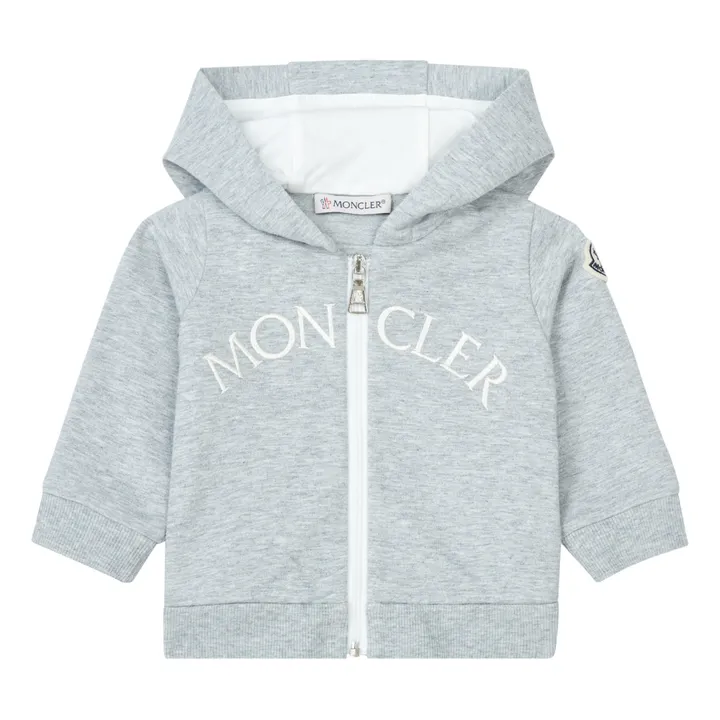 Moncler Gilet Sweat Zippé | Gris chiné
