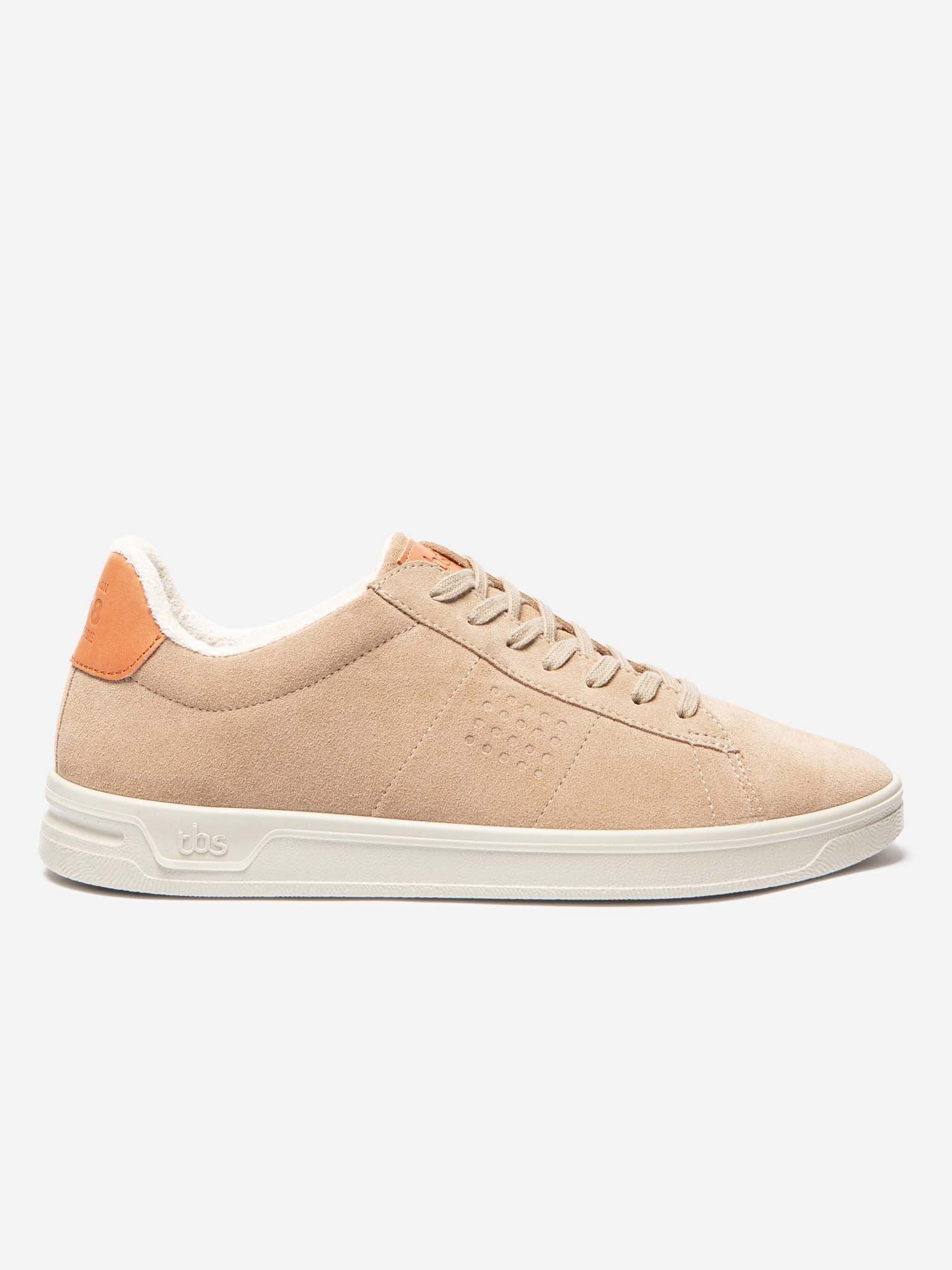 Baskets Homme Fabriquées En France Cuir Velours Beige
