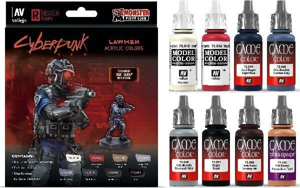 Vallejo - Game Color Maling Sæt - Cyberpynk Lawmen - 8X17 ML