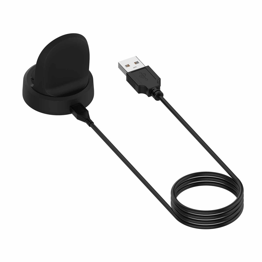 (1m) Samsung Galaxy Watch 5 / Watch 5 Pro / Watch 4 / Watch 3 / Watch Active Wireless Charger USB Ladegerät mit integriertem Ladekabel - Schwarz