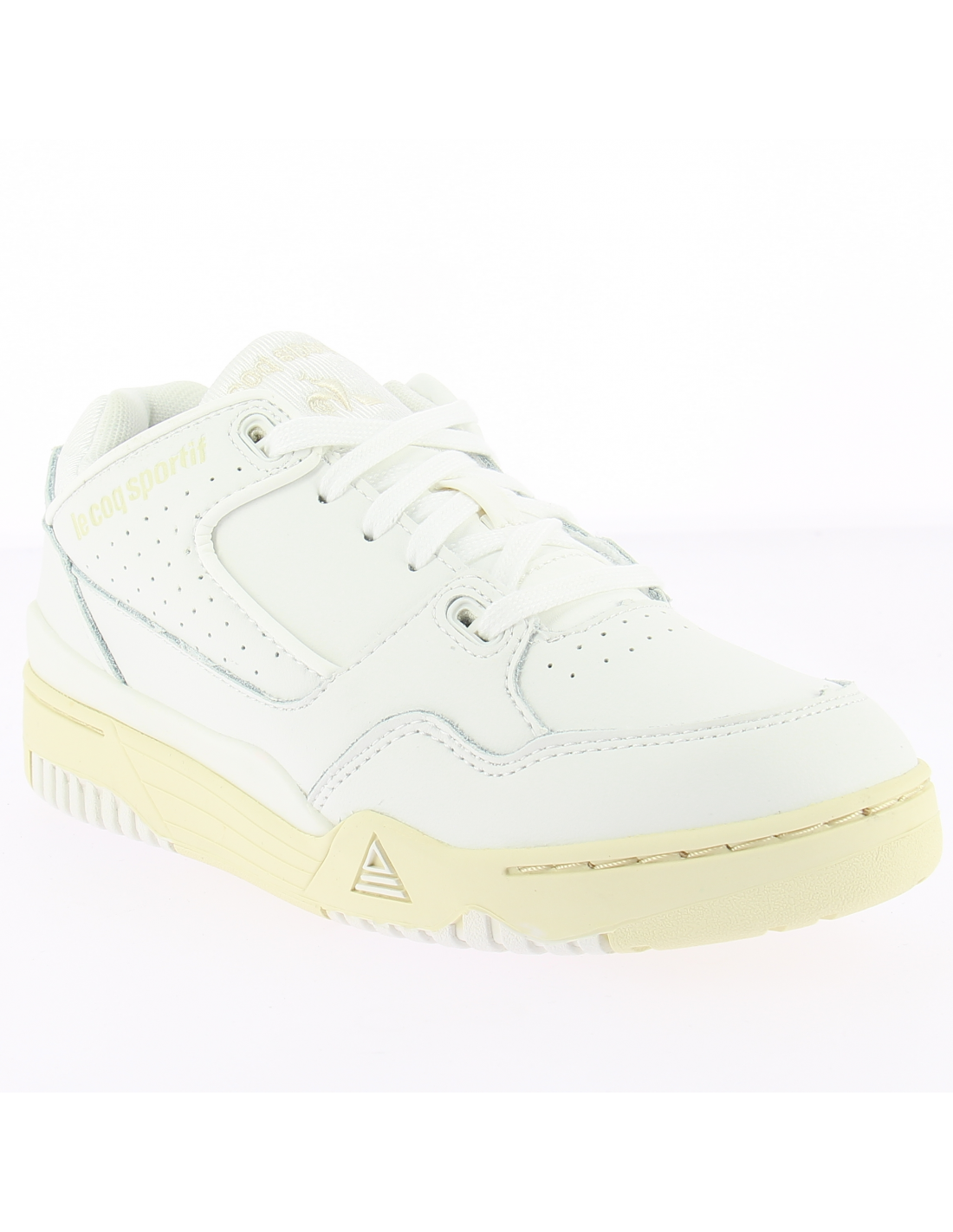 le coq sportif sneakers mixte t1000 cuir blanc