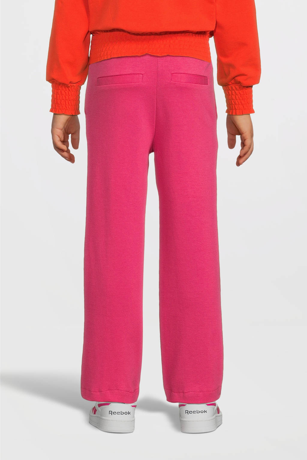 Quapi regular fit joggingbroek DJUUL met zijstreep roze