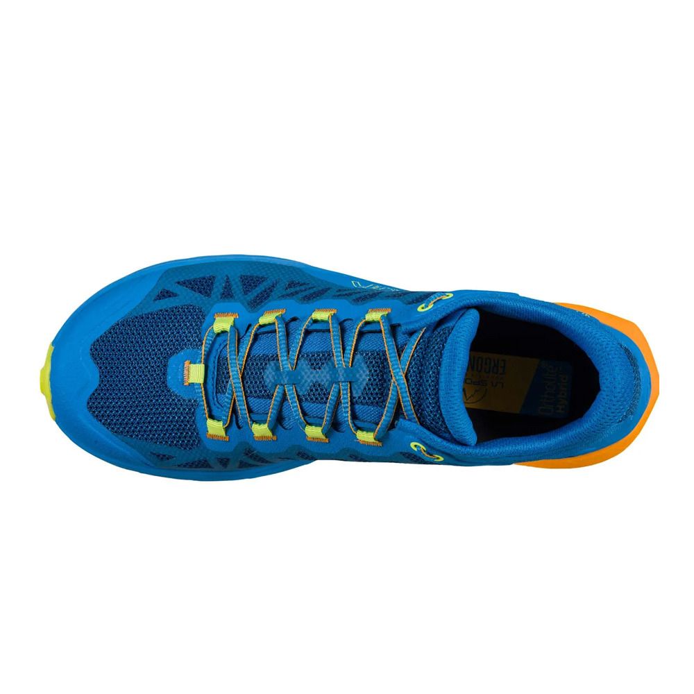 La Sportiva KARACAL - Chaussures trail Homme electric blue/citrus