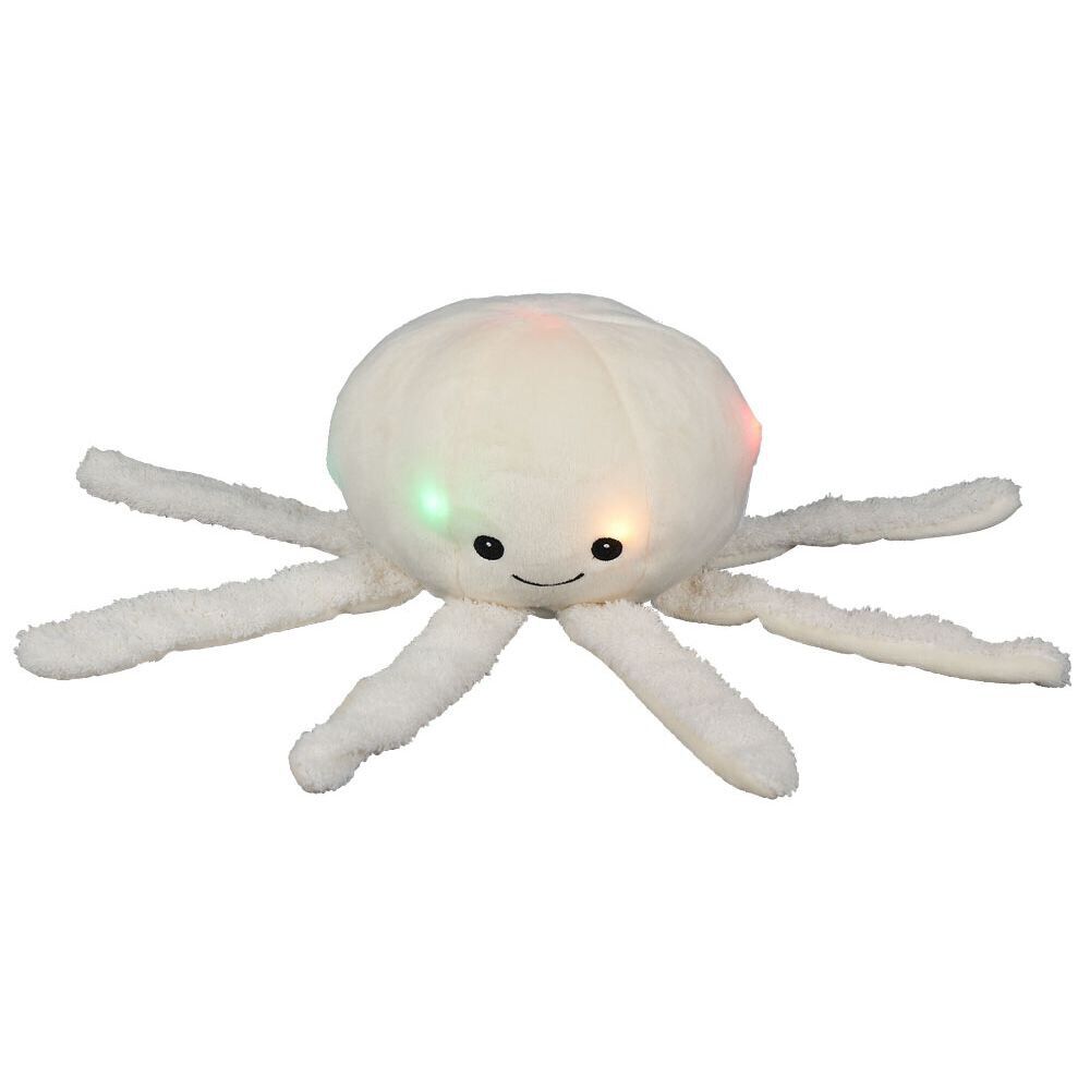 Peluche veilleuse pieuvre lumineuse blanche Ø20xH17cm