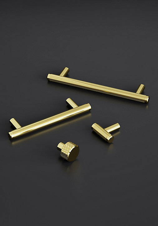 Bouton de meuble GoodHome Irus or Ø2.5cm x l.2.5cm x h.2.6cm x p.2.6cm