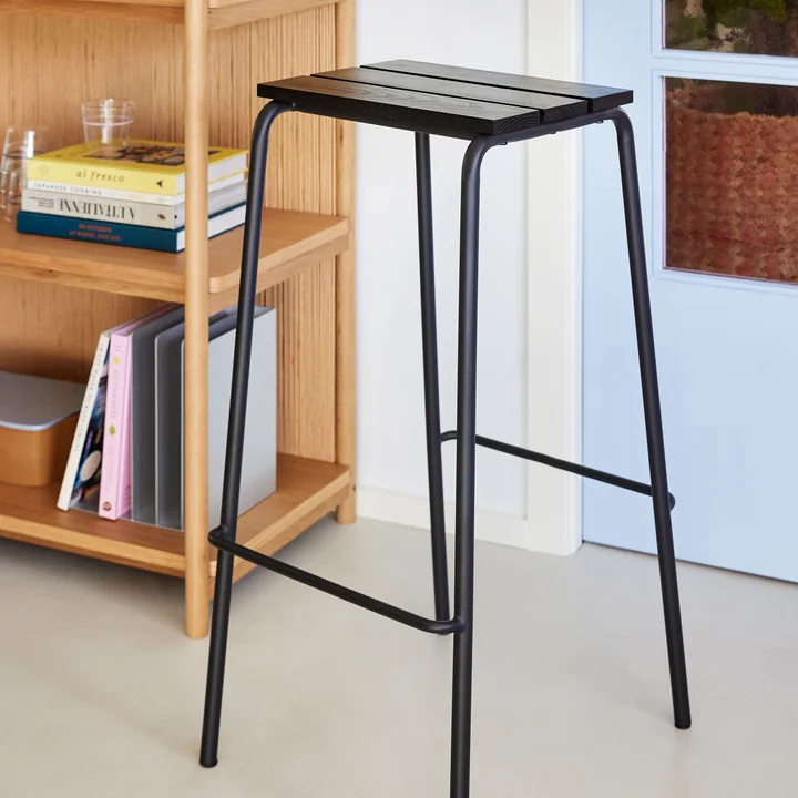 Hübsch Interior - Stilt Barhocker, schwarz