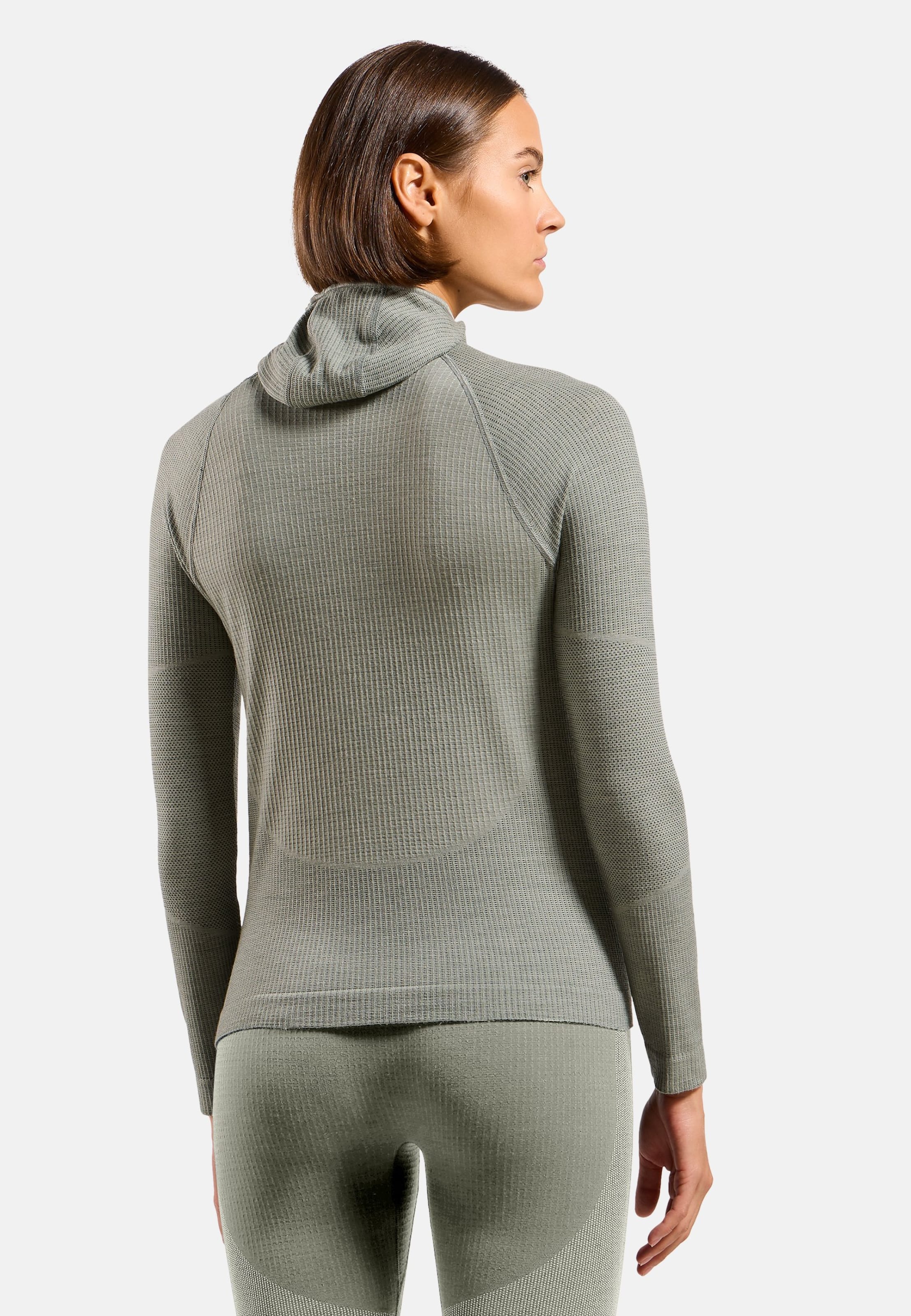 Seamless Performance Wool Funktionsshirt mit Gesichtsschutz in shadow
