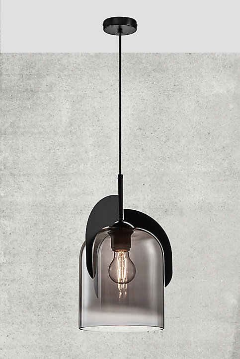 Suspension Boshi réglable E27 IP20 40W Ø19cm Nordlux noir