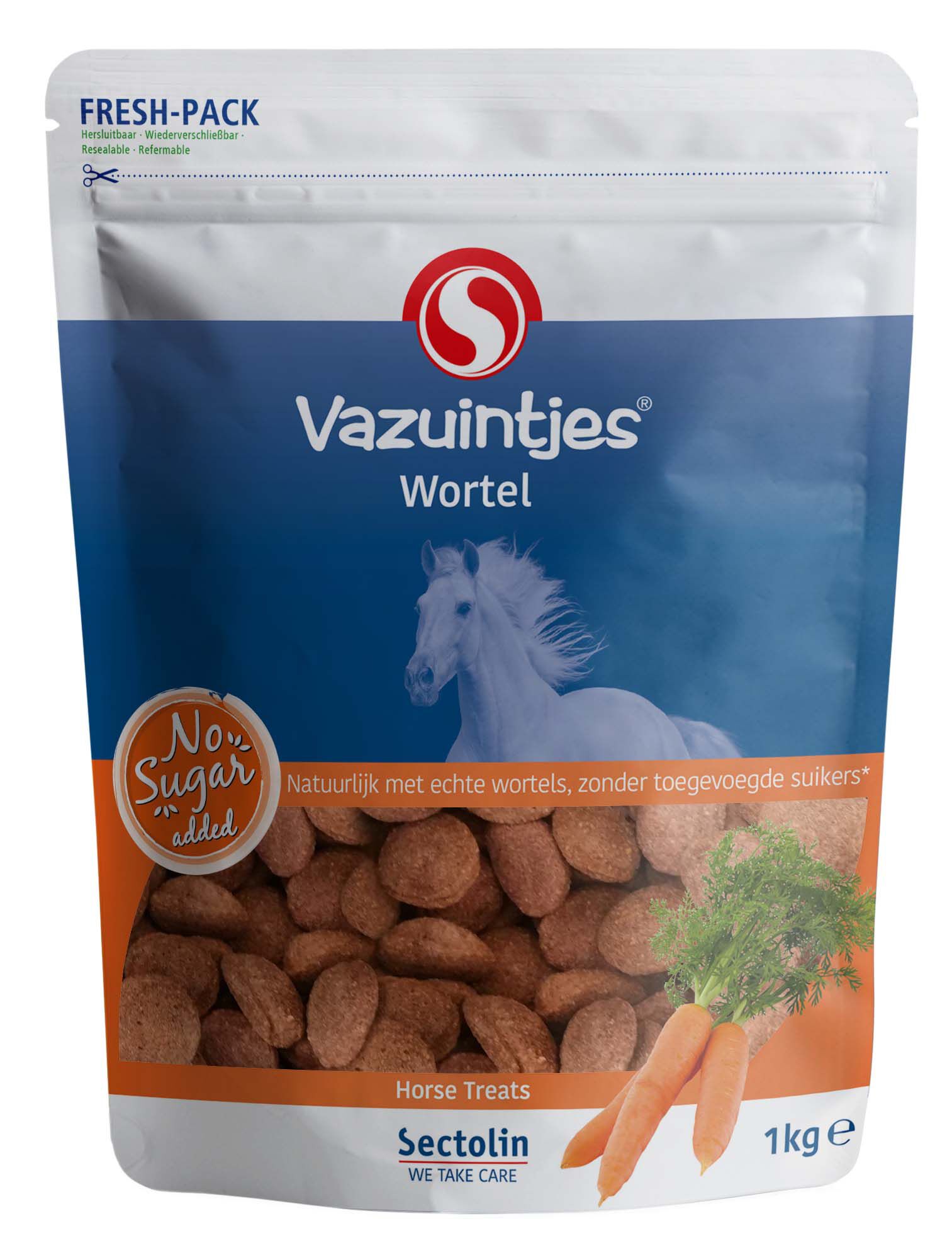 Sectolin Vazuintjes - Paardensnoepjes - 1 Kilogram - Wortel