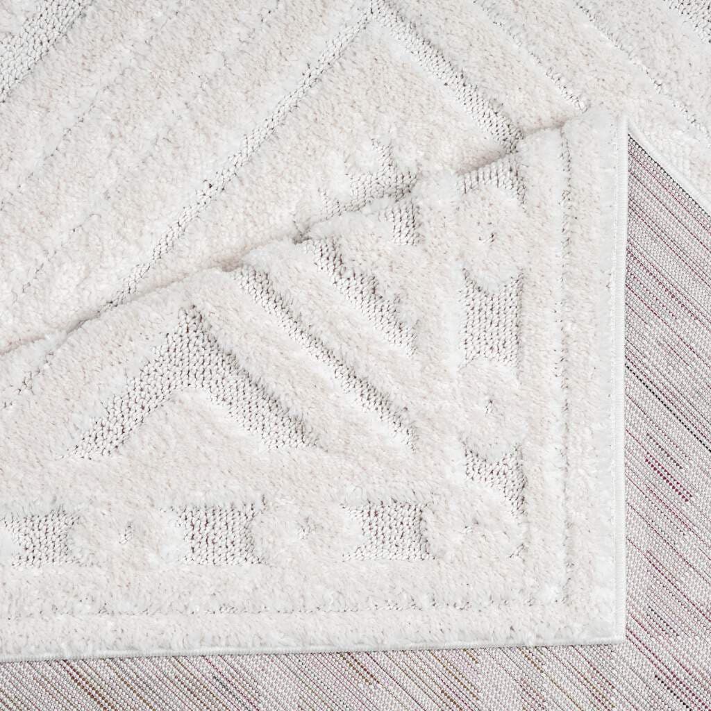 Carpet City Hochflor-Teppich »FOCUS777« rechteckig 20 mm Höhe Boho-Teppich, Hochtief-Muster/ 3D-Effekt, für Wohnzimmer, Schlafzimmer