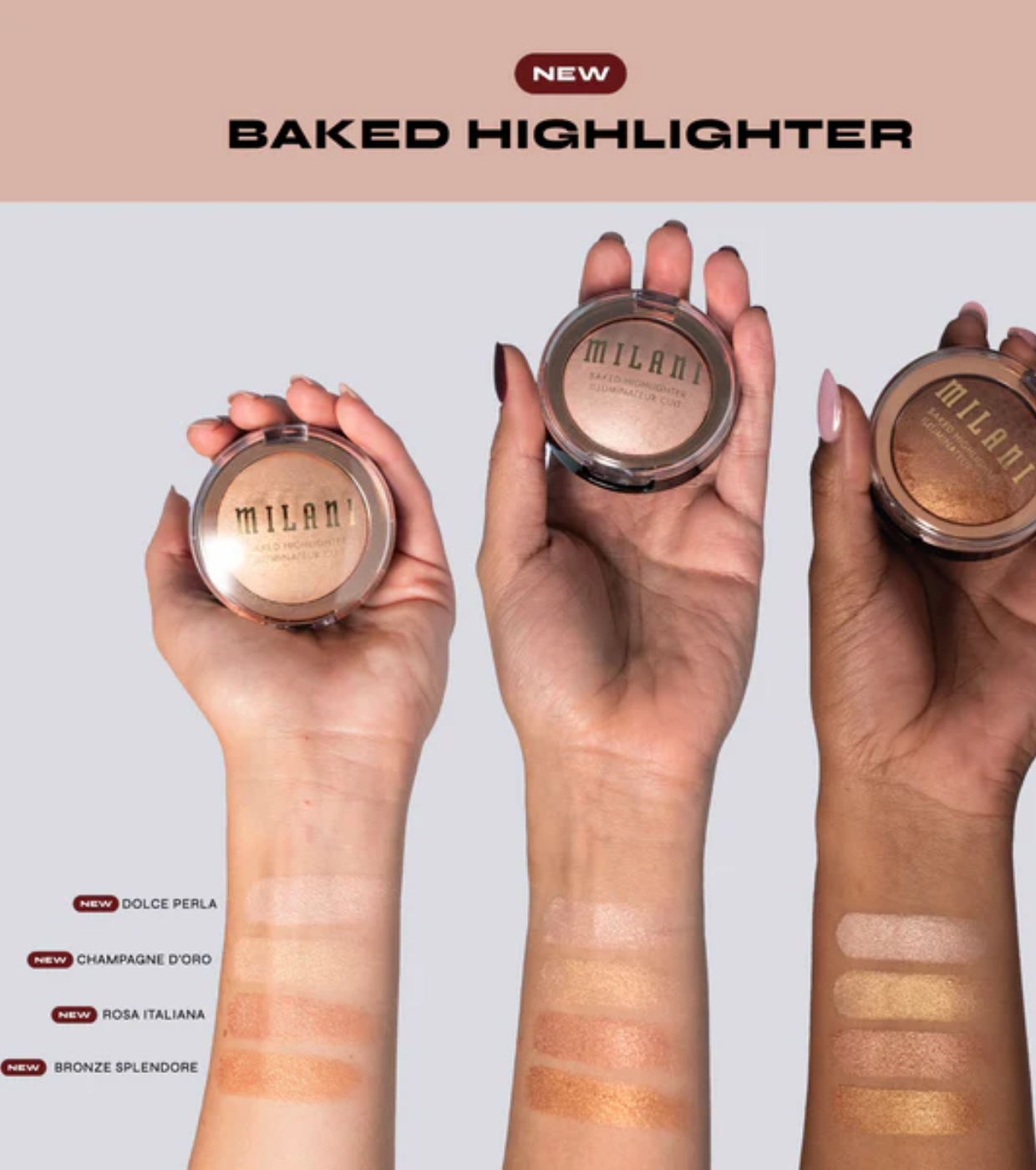 Milani - Iluminador em Pó Baked - 03: Rosa italiana