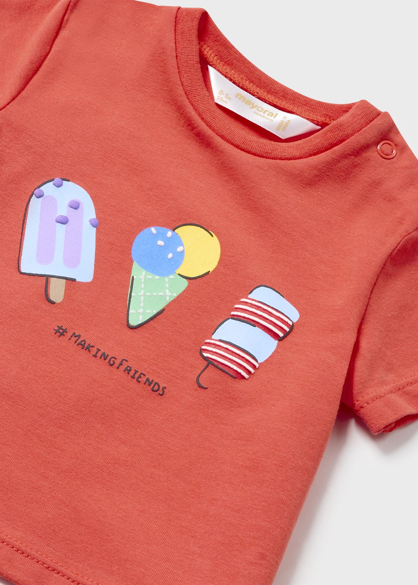Conjunto Better Cotton de 2 peças, estampado, recém-nascido, branco