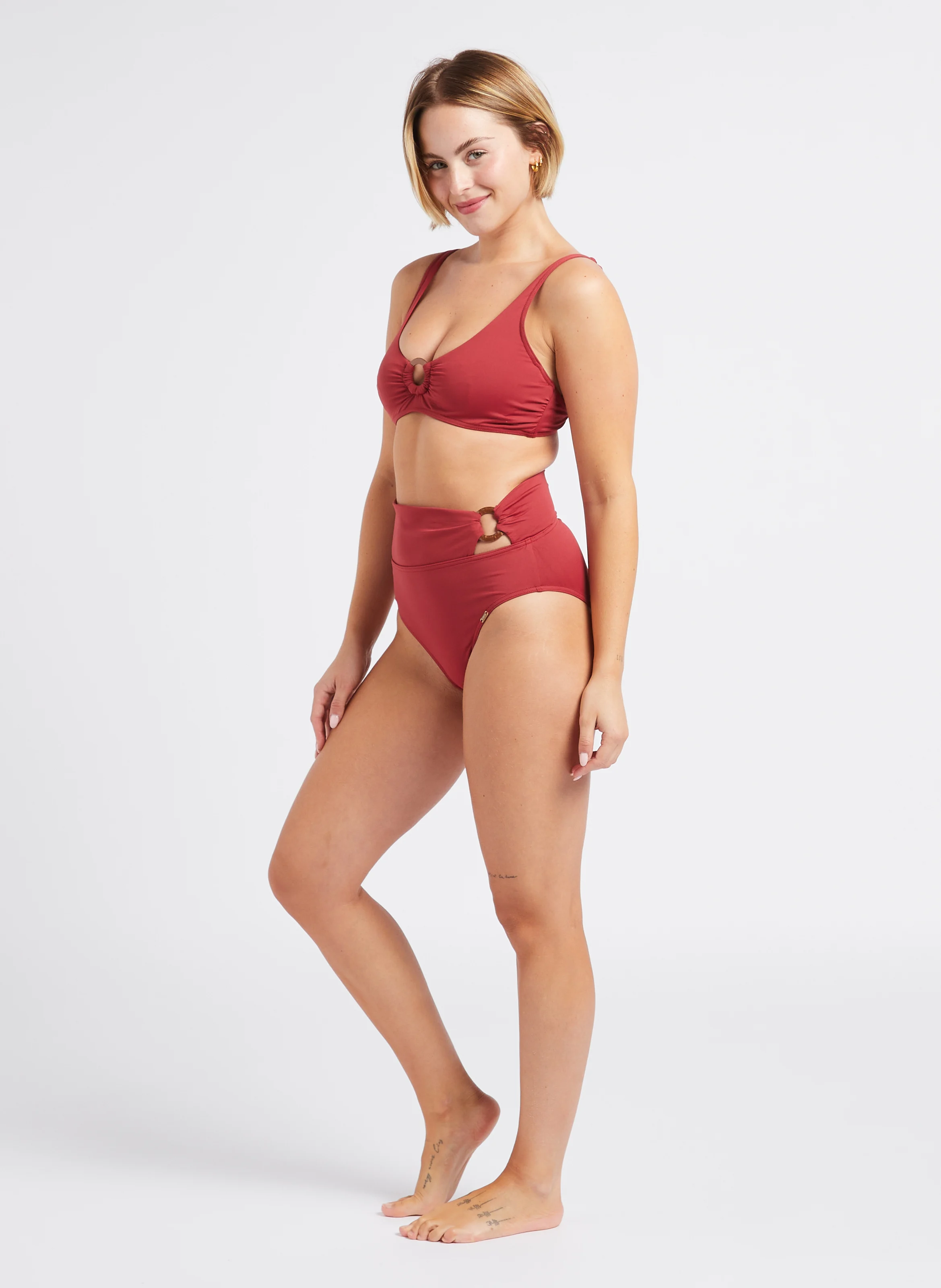 CELEBES - Bas de maillot de bain taille haute| Rose